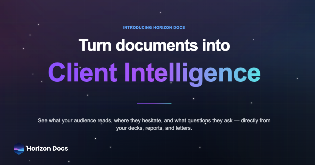 Horizon Docs - Transform Documents Into Client Intelligence